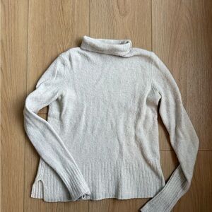 Women's Cream Turtleneck Sweater